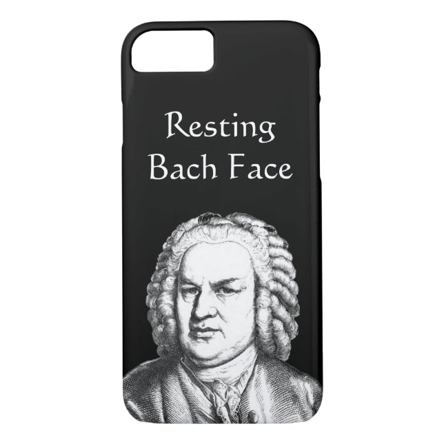 Resting Bach Face Classical Music Composer Case-Mate iPhone Case (Back)