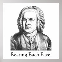 Resting Bach Face Classical Music Composer