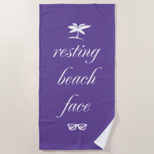 Resting Beach Face Beach Towel
