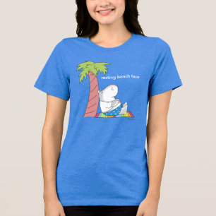 RESTING BEACH FACE belly button hippo Boynton Tri-Blend Shirt