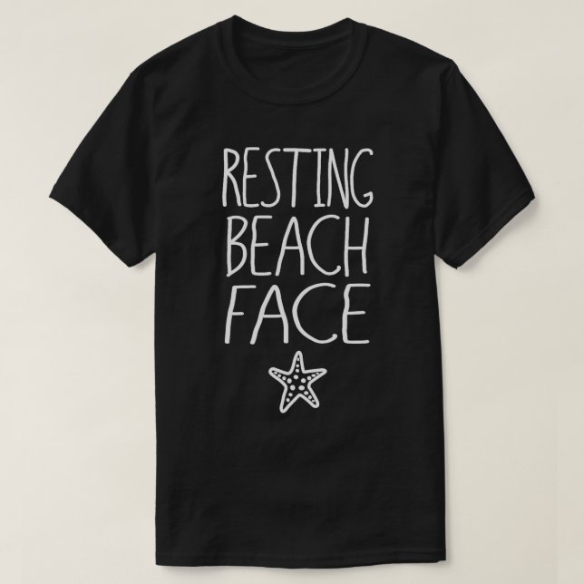 Resting Beach Face  Florida Summer Fun Gift Idea  T-Shirt (Design Front)
