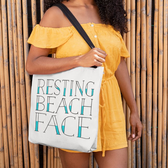 Resting Beach Face Summer Tote Bag (Creator Uploaded)