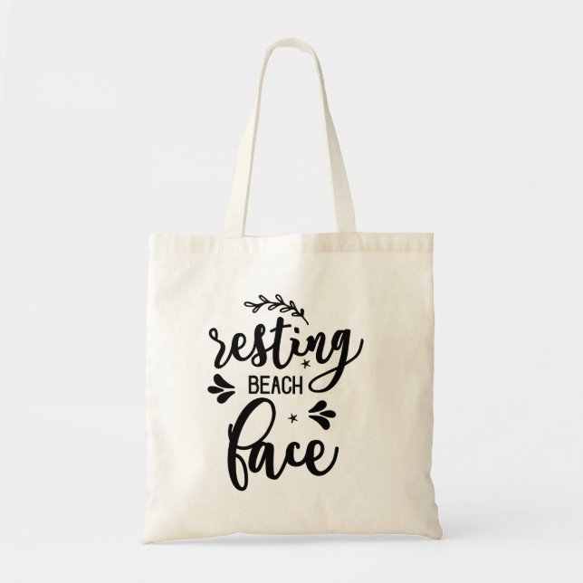 Resting Beach Face Tote Bag (Front)