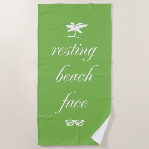 Resting Beach Face Towel