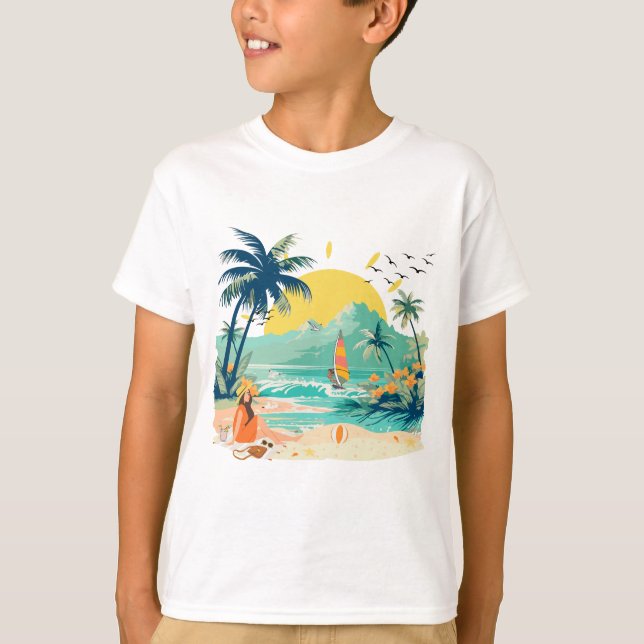 Resting Beach for Summer T-Shirt (Front)