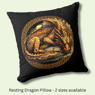 Resting Brown Dragon Cushion