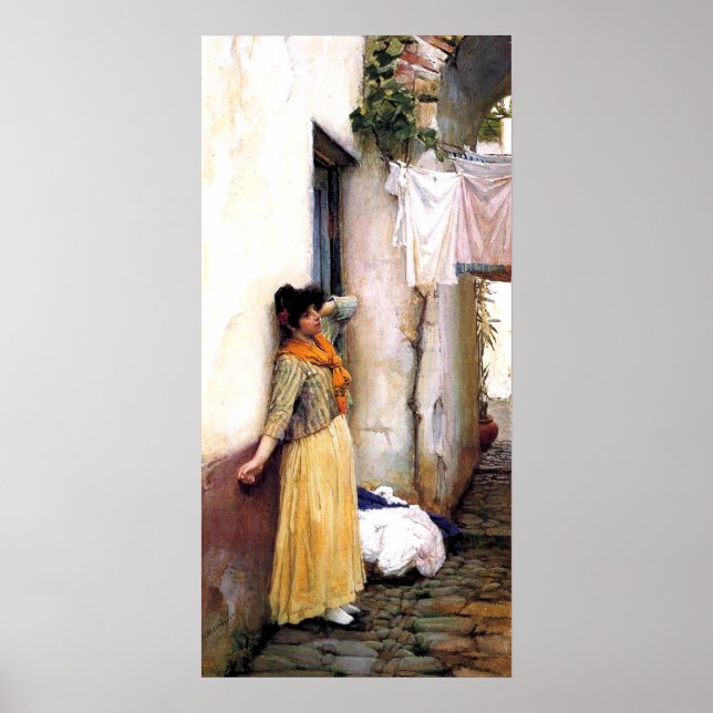 Resting by John William Waterhouse Poster (Front)