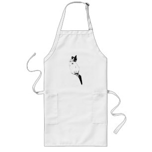 Resting Cat, Cozy Kitchen Long Apron