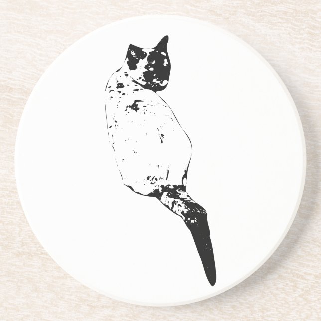 Resting Cat, Subtle Charm Coaster (Front)