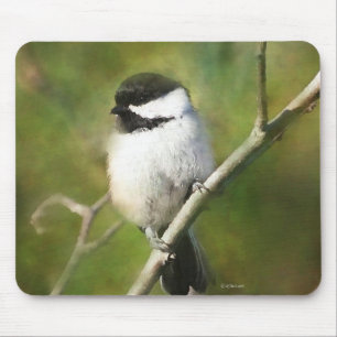 REsting Chikadee - ETSY Mouse Pad