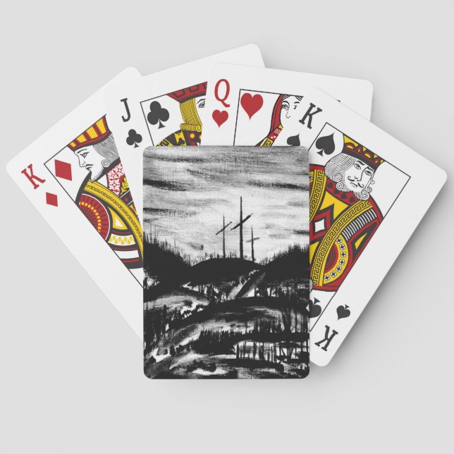 Resting Cross Playing Cards (Back)