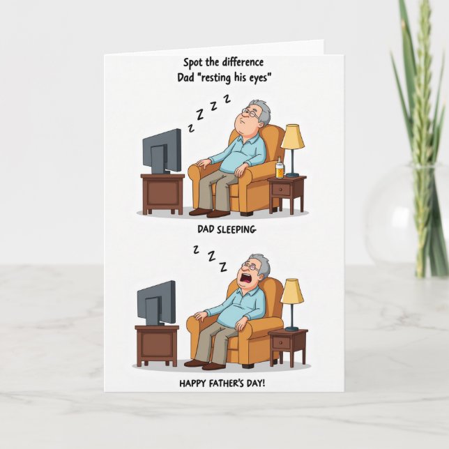 Resting Eyes Fathers Day Card (Front)