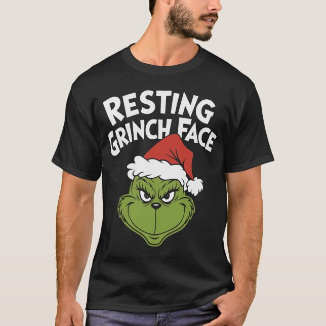 Resting G Face Funny Christmas Sarcastic Holiday H T-Shirt (Front)