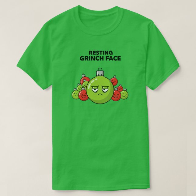 Resting Grinch Face Christmas Ornament  T-Shirt (Design Front)