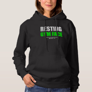 Resting Gym Face Green Bodybuilding Gains Fitness Hoodie