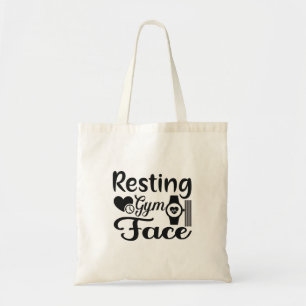 Resting Gym Face-Gym-Workout-Fitness-Funny Tote Bag