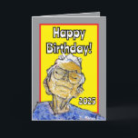 Resting Her Eyes Happy Birthday  Card<br><div class="desc">Resting Her Eyes,  Happy Birthday Card. Featuring Art "Resting Her Eyes" by Larry Lerew #170903.</div>