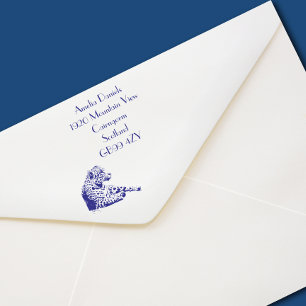 Resting Jaguar Personalised Home Address  Self-inking Stamp