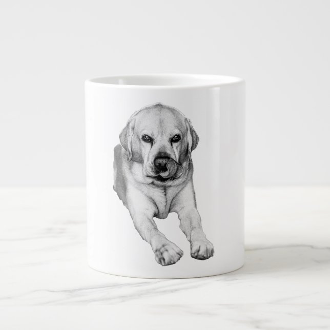 Resting Lab with holiday calm Large Coffee Mug (Front)