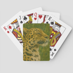 Resting Leopard in Sanctuary Setting Playing Cards