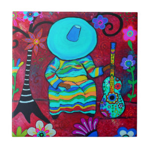 RESTING MARIACHI CERAMIC TILE