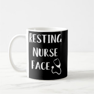 Resting Nurse Face Funny RN ER Gift Christmas Coffee Mug