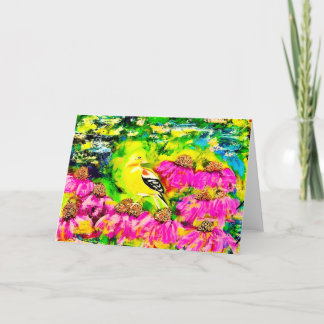 Resting on Purple Coneflowers <Blank Inside> Announcement