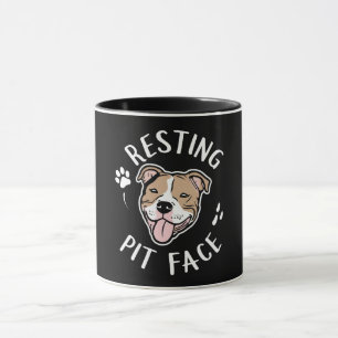 Resting Pit Face Funny Dog Mug