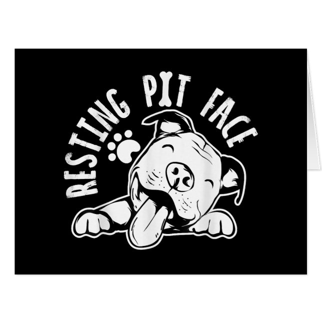 Resting Pit Face  Funny Dog Pitbull Meme Clothing (Front Horizontal)