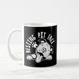 Resting Pit Face  Funny Dog Pitbull Meme Coffee Mug