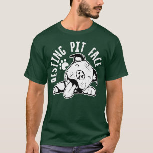 Resting Pit Face Funny Dog shirt Pitbull Meme