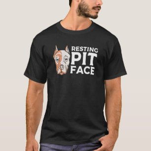 Resting Pit Face Pitbull Animal Dog   T-Shirt