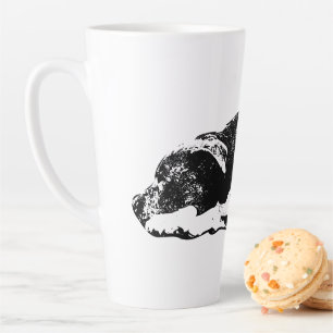 Resting Pitbull Mix Monochrome Portrait Mug