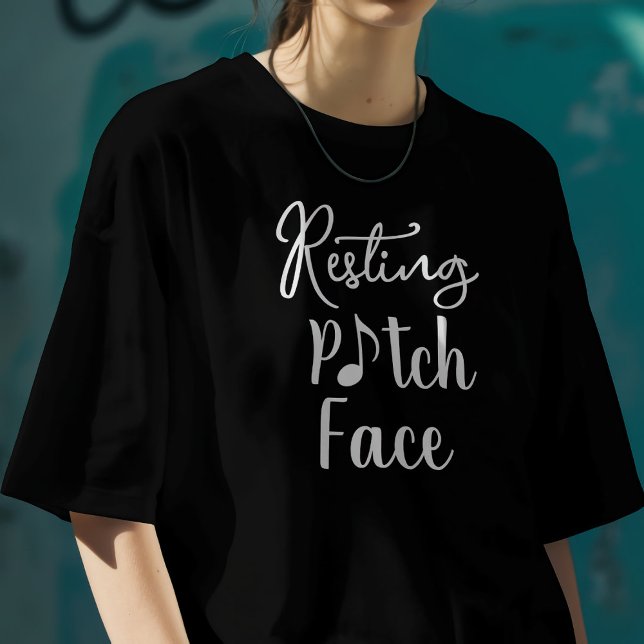 Resting Pitch Face – Funny Music Pun  T-Shirt (Creator Uploaded)