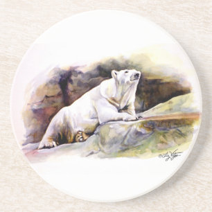 Resting Polar Bear Coaster