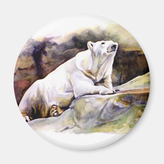 Resting Polar Bear Magnet (Front)