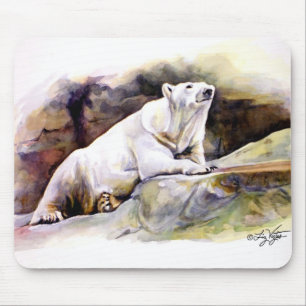 Resting Polar Bear Mousepad