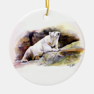 Resting Polar Bear Ornament