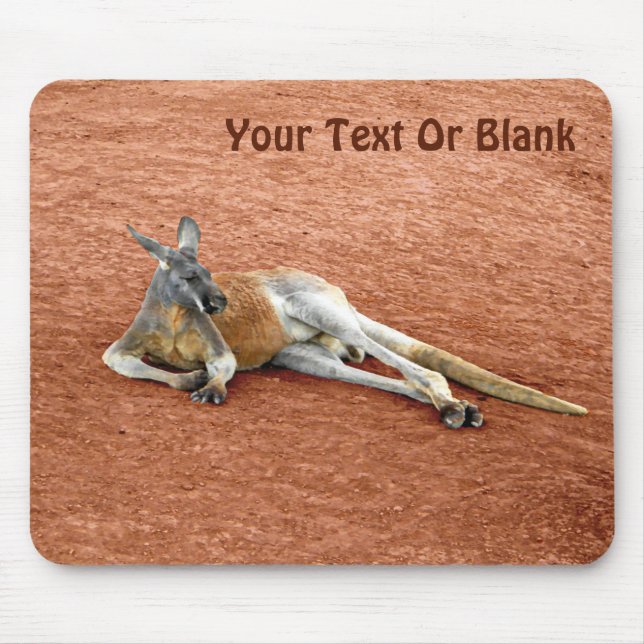 Resting Red Kangaroo Buck Mouse Pad (Front)