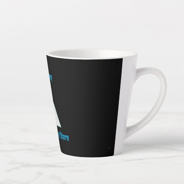 Resting Robot Stare- Latte Mug (Right)