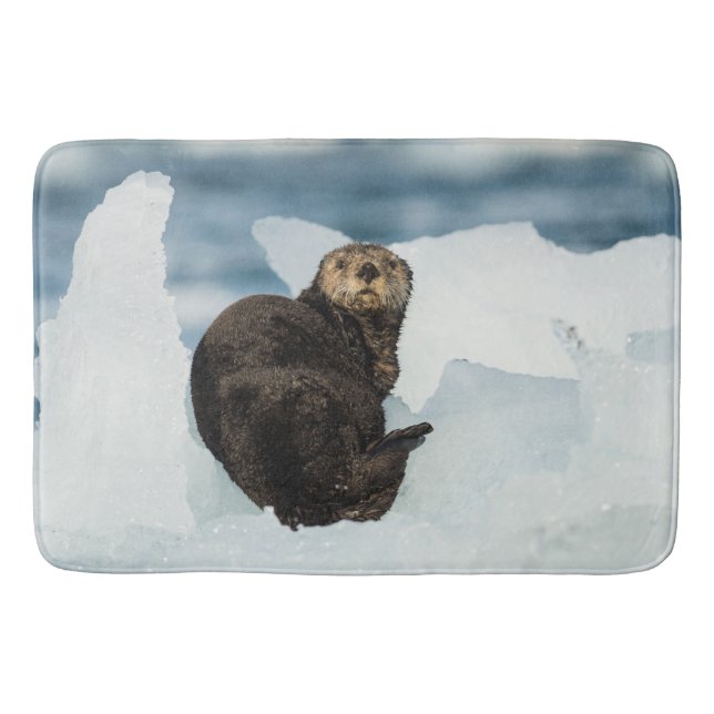 Resting Sea Otter Bath Mat (Front)
