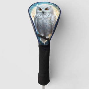 Resting Snow Owl With Sparkle, Golf Head Cover