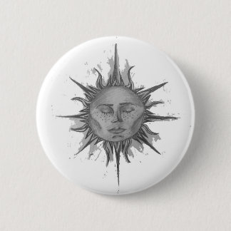 Resting Sun 6 Cm Round Badge