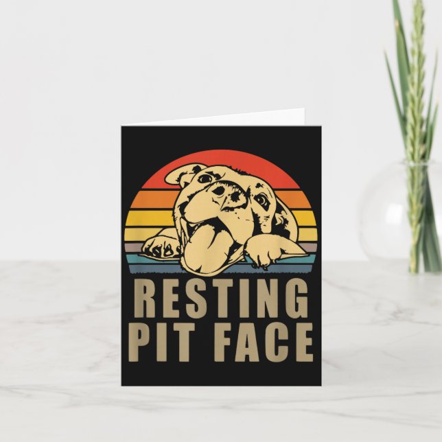Resting T Face - Tbull Lovers Gift For Men And Wom Card (Front)