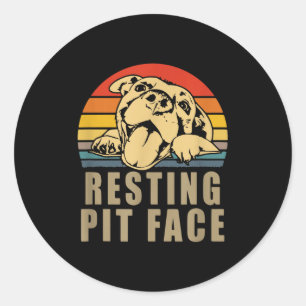 Resting T Face - Tbull Lovers Gift For Men And Wom Classic Round Sticker
