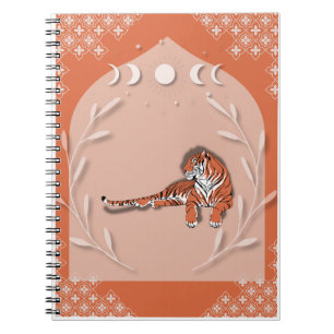 Resting Tiger Moon Phases Notebook/Journal Notebook