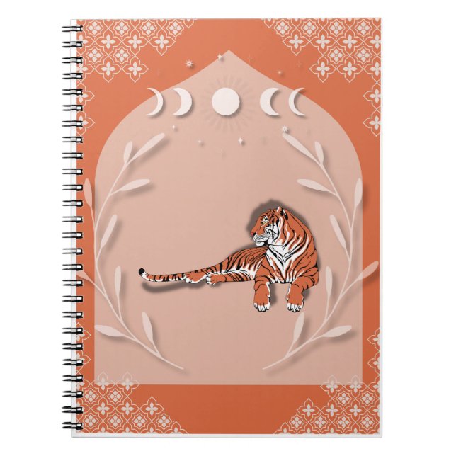 Resting Tiger Moon Phases Notebook/Journal  Notebook (Front)