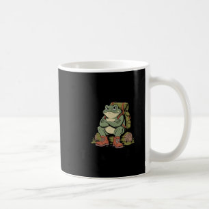 Resting Toad Face Funny Grumpy Toad Pun Hiking Coffee Mug