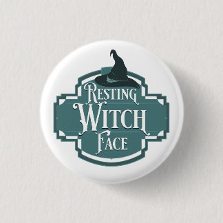 Resting Witch Face 3 Cm Round Badge