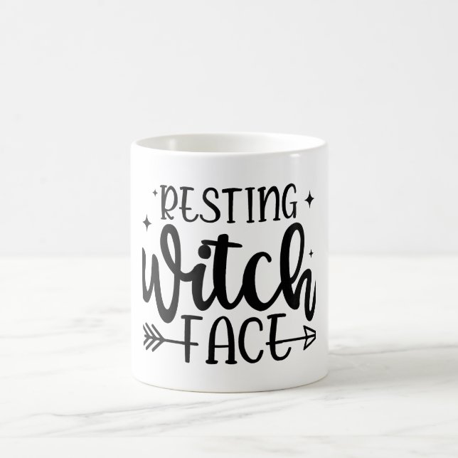 Resting Witch Face Coffee Mug (Center)
